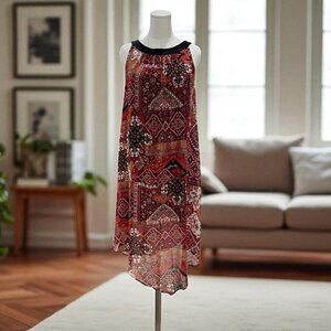 RM Richards Womens Boho Maxi Dress Size 12 Sleeveless Summer Festival Vacation